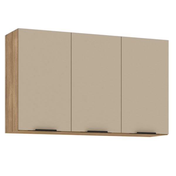 Armário Suspenso 3 Prateleiras Brasil Freijó Vanilla