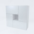 Armário Suspenso 4 Portas 1 Nicho Wind Vedere Branco