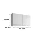 Armario Suspenso 4 Portas Branco Georgia Bela Casa