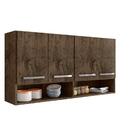 Armario Suspenso 4 Portas Castani Casa Mobilia