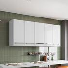 Armario Suspenso 5 Portas Branco Santorini Casa Mobilia