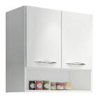 Armário Suspenso 60cm Branco Parede + Nicho