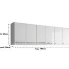 Armario Suspenso 6 Portas Branco Maldivas