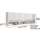 Armario Suspenso 6 Portas Branco Suriname