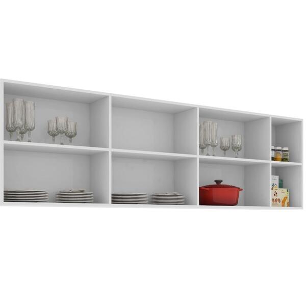 Armario Suspenso 7 Portas Branco Bangladesh Casa Mobilia