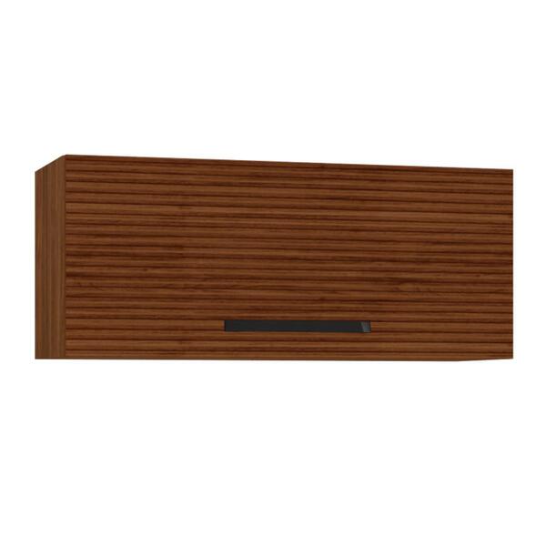 Armário Suspenso Com 1 Porta Charlotte Nogueira Ripado