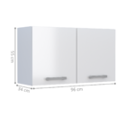 Armário Suspenso Com 2 Portas Paulista Branco