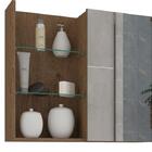 Armário Suspenso Com Espelheira Para Banheiro Cancun 59 Frent