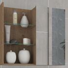 Armário Suspenso Com Espelheira Para Banheiro Cancun 59 Frent