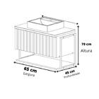 Armário Suspenso Com Espelheira Para Banheiro Havai 60 Cm Com