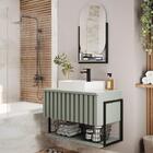 Armário Suspenso Com Espelheira Para Banheiro Havai 60 Cm Com