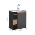 Armário Suspenso De Banheiro Araras Jequitibá Preto