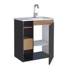 Armário Suspenso De Banheiro Araras Jequitibá Preto