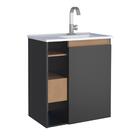 Armário Suspenso De Banheiro Araras Jequitibá Preto