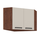 Armário Suspenso De Canto 2 Portas Tulsa Nogueira Off White