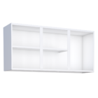 Armário Suspenso De Cozinha 3 Portas De Vidro Arujá Cinza