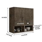 Armario Suspenso De Parede Argelia Castani Bela Casa