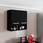 Armario Suspenso De Parede Argelia Preto Brienza Movelaria