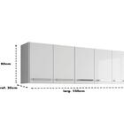 Armario Suspenso De Parede Branco Santorini Brienza Movelaria