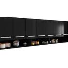 Armario Suspenso De Parede Luxemburgo Preto Brienza Movelaria