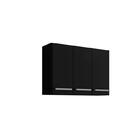 Armario Suspenso De Parede Preto Catar Brienza Movelaria