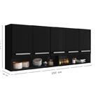 Armario Suspenso De Parede Preto Filipinas Brienza Movelaria