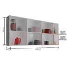 Armario Suspenso Duplo Com 14 Portas Alemanha Branco Casa Mob