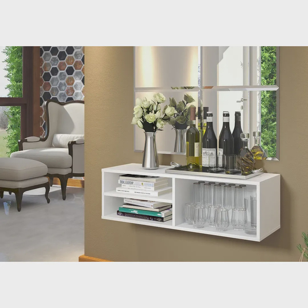 Armário Suspenso Horizontal Balcão Para Quarto Escritório Liv