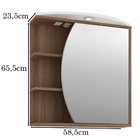 Armário Suspenso Para Banheiro 01 Porta 60 Cm Com Espelho Dun