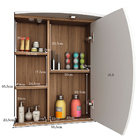 Armário Suspenso Para Banheiro 01 Porta 60 Cm Com Espelho Dun