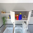 Armário Suspenso Para Lavandeira Com Suporte Para Cabides Bra