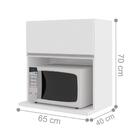 Armário Suspenso Para Microondas 1 Porta Maldivas Branco