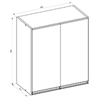 Armário Suspenso Vertical 2 Portas 100% Mdf Unic Plan 68 X 60