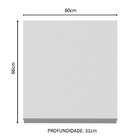 Armário Suspenso Vertical 2 Prateleiras 100% Mdf Unic Plan 66