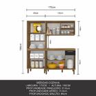 Armário Tieli Paneleiro Duplo 3 Peças Bor/preto - Móveis Arap