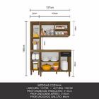 Armário Tieli Paneleiro Simples 3 Peças Bor/preto - Móveis Ar