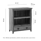 Armário Toalheiro 80cm Madeira Maciça Pátina