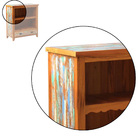 Armário Toalheiro 80cm Madeira Maciça Pátina