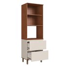 Armário Torre Forno Para Micro-ondas 100% Mdf Com Vidro Refle