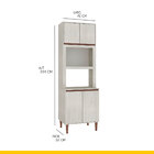 Armário Torre Para Cozinha New 70x214cm 4 Portas Nicho Forno/