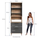 Armário Torre Quente 0,80m 1 Forno 2 Portas 2 Gavetões Isabel