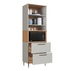 Armário Torre Quente 0,80m 1 Forno 2 Portas 2 Gavetões Isabel