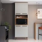 Armário Torre Quente 0,80m 1 Forno 4 Portas Isabelle Freijó/a