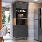 Armário Torre Quente 0,80m 2 Fornos 3 Portas Isabelle Freijó/