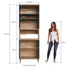 Armário Torre Quente 0,80m 2 Fornos 3 Portas Isabelle Freijó/