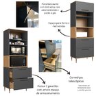 Armário Torre Quente 2 Fornos 1 Porta 2 Gavetões Isabelle Fre