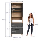 Armário Torre Quente 2 Fornos 1 Porta 2 Gavetões Isabelle Fre