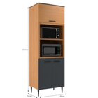 Armário Torre Quente 3 Portas 2 Nichos Para Forno Flora Angel