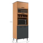 Armário Torre Quente 4 Portas 1 Nicho Para Forno Flora Angeli