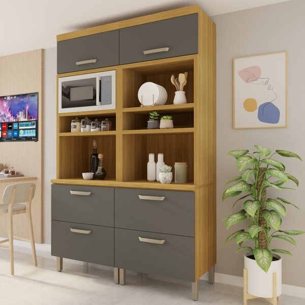 Armário Torre Quente 4 Portas 2 Gavetas 100% Mdf Princesa Fre